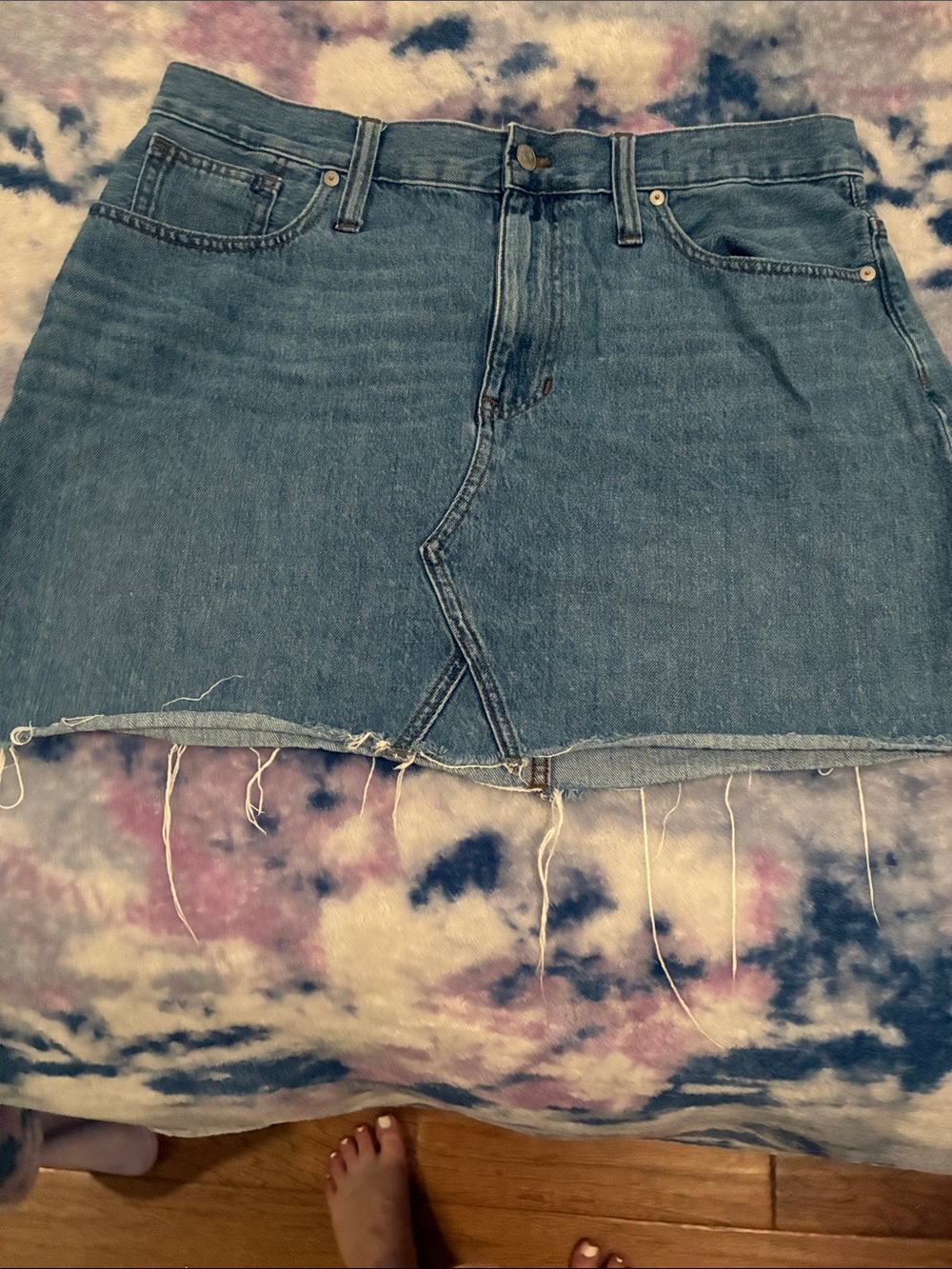Madewell Blue Denim Skirt